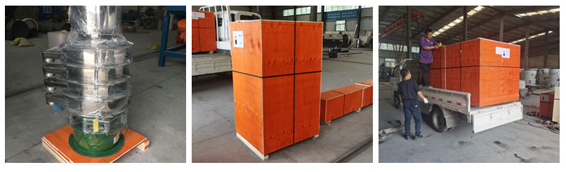 全不銹鋼振動篩包裝，裝箱，裝車。