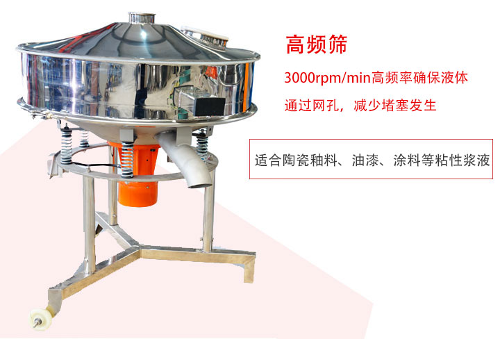 該產(chǎn)品是針對(duì)漿液過(guò)濾設(shè)計(jì)的一種高頻篩分機(jī)。