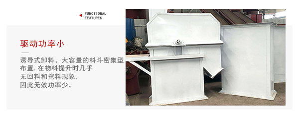 TD型斗式提升機(jī)驅(qū)動(dòng)力小，無回料等特點(diǎn)展示圖。