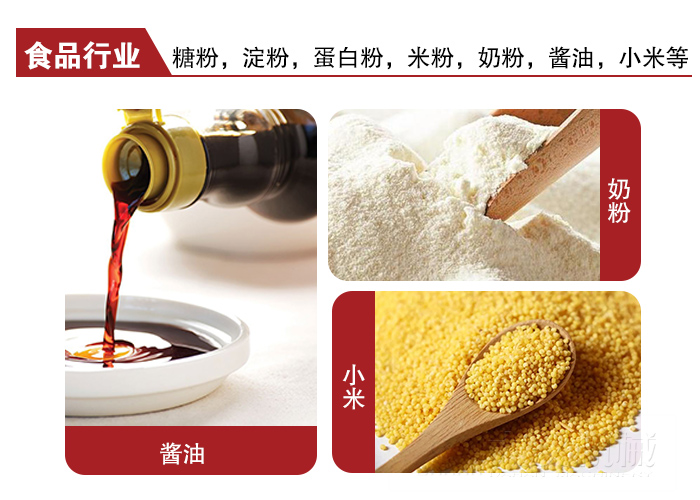 全不銹鋼食品振動篩可用于糖粉，小米，淀粉，蛋白粉，米粉，奶粉，醬油等物料