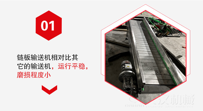 鏈板輸送機(jī)的運(yùn)行平穩(wěn)，磨損程度小的展示圖