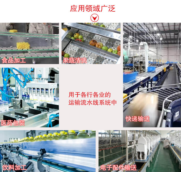 鏈板輸送機(jī)適用行業(yè)：食品加工，果蔬清洗等行業(yè)